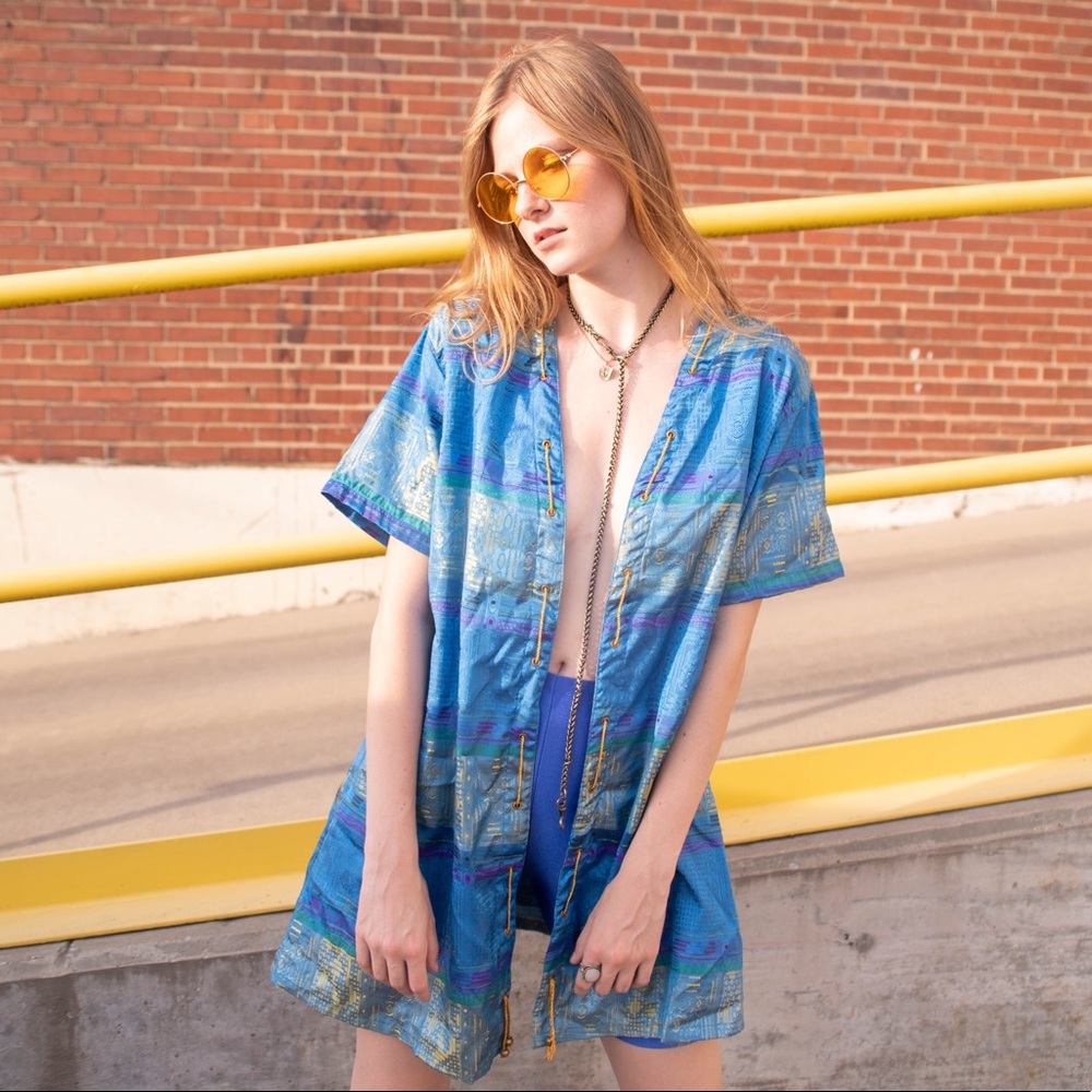 vintage blue kimono